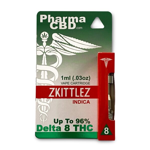 PharmaCBD Zkittlez Delta-8-THC Vape Cartridge – A Flavorful and Euphoric Experience