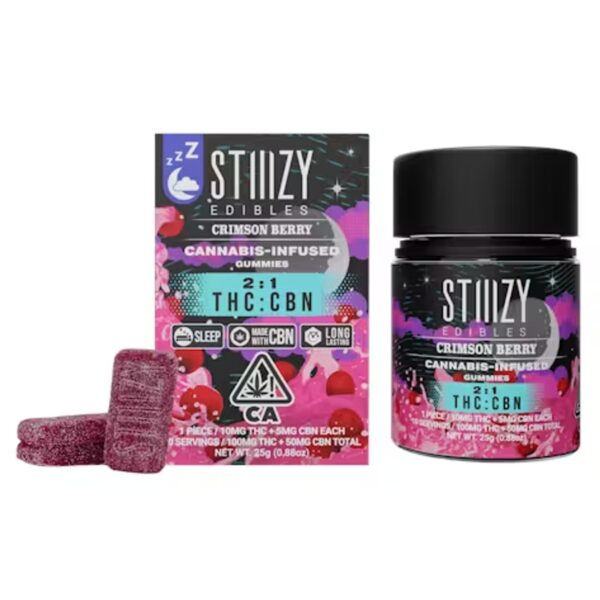 STIIIZY Edibles – THC:CBN 2:1 Crimson Berry | 150mg