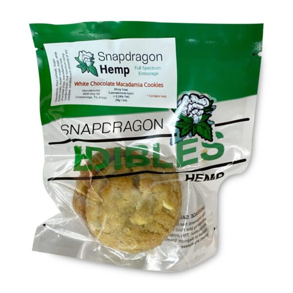 Snapdragon Delta-8-THC White Chocolate Macadamia Cookies (60 mg total Delta-8-THC): A Sweet and Relaxing Treat