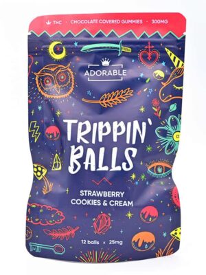 300mg THC Infused Trippin Balls – Adorable | Premium Cannabis Edibles for a Psychedelic Experience