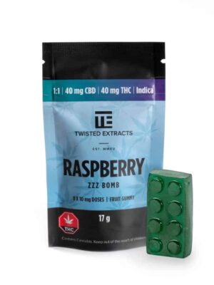 Raspberry INDICA 1:1 JELLY BOMBS – Twisted Extracts