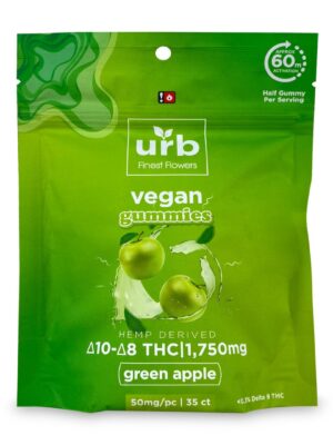 Urb Delta-8 / Delta-10 Gummies – Green Apple (1575 mg Delta-8-THC + 175 mg Delta-10-THC)