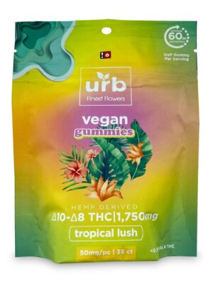 Urb Delta-8 / Delta-10 Gummies – Tropical Lush (1575 mg Delta-8-THC + 175 mg Delta-10-THC)