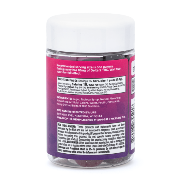 Urb Delta-9-THC Gummies – Dragonfruit Paradise (350 mg Total Delta-9-THC)
