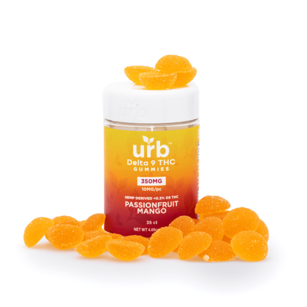 Urb Delta-9 THC Gummies – Passionfruit Mango (350 mg Total Delta-9-THC)
