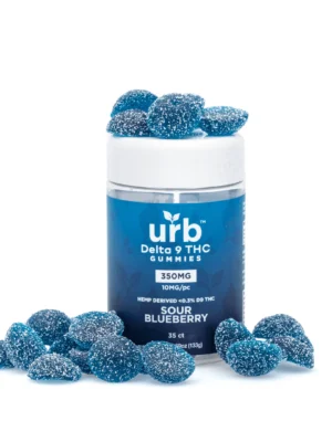 Urb Delta-9-THC Gummies – Sour Blueberry (350 mg Total Delta-9-THC)