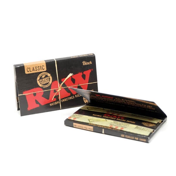 5 Packs Black Raw Single Wide Rolling Papers
