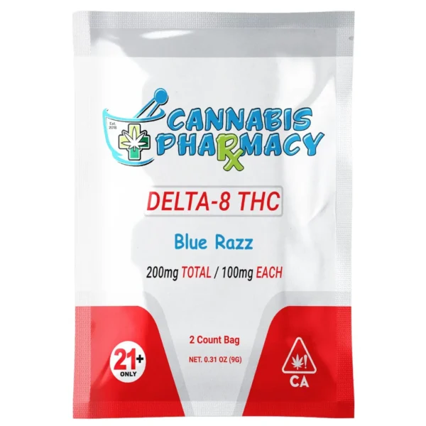 Elite Cannacy Delta-8 THC Gummies | 100mg – Blue Raspberry – 2ct