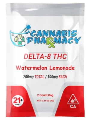 Elite Cannacy Delta-8 THC Gummies | 100mg – Watermelon Lemonade – 2ct