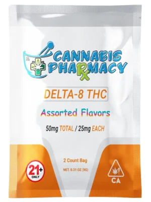 Elite Cannacy Delta-8 THC Gummies | 25mg – Assorted Flavors – 2ct
