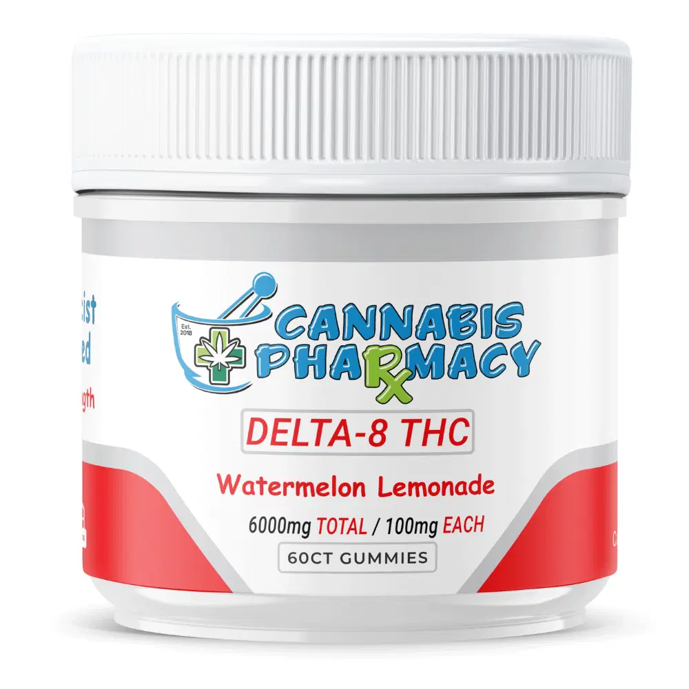Elite Cannacy Delta-8 THC Gummies | 100mg – Watermelon Lemonade – 60ct